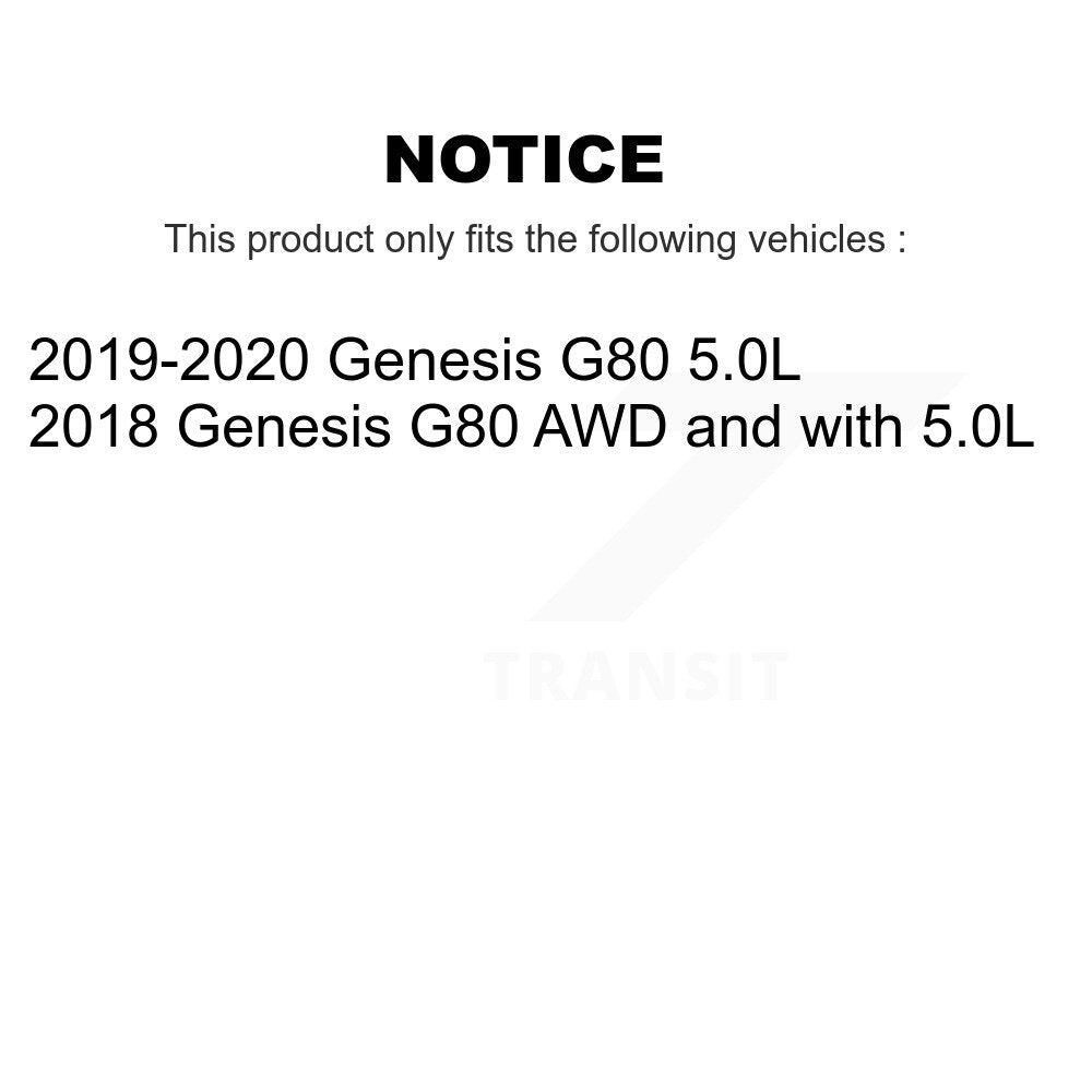 Front Disc Brake Rotors And Ceramic Pads Kit For Genesis G80 K8A-109298