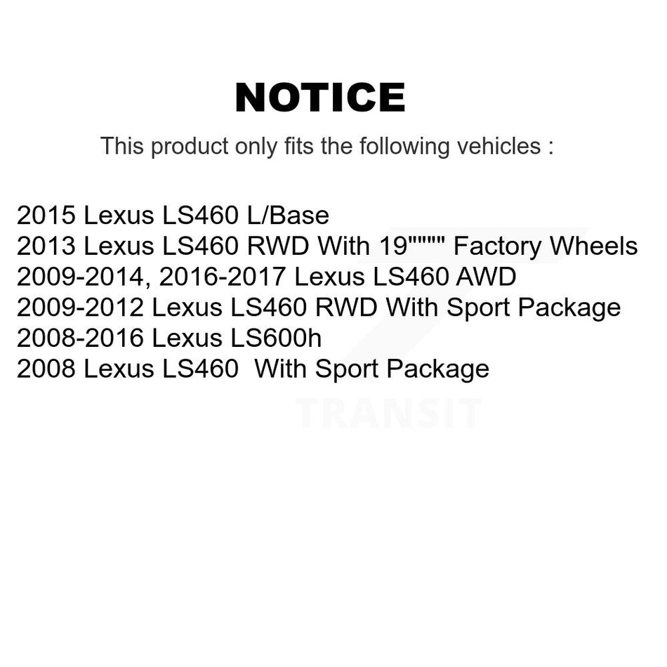 Rear Disc Brake Rotors And Ceramic Pads Kit For Lexus LS460 LS600h K8A-109315