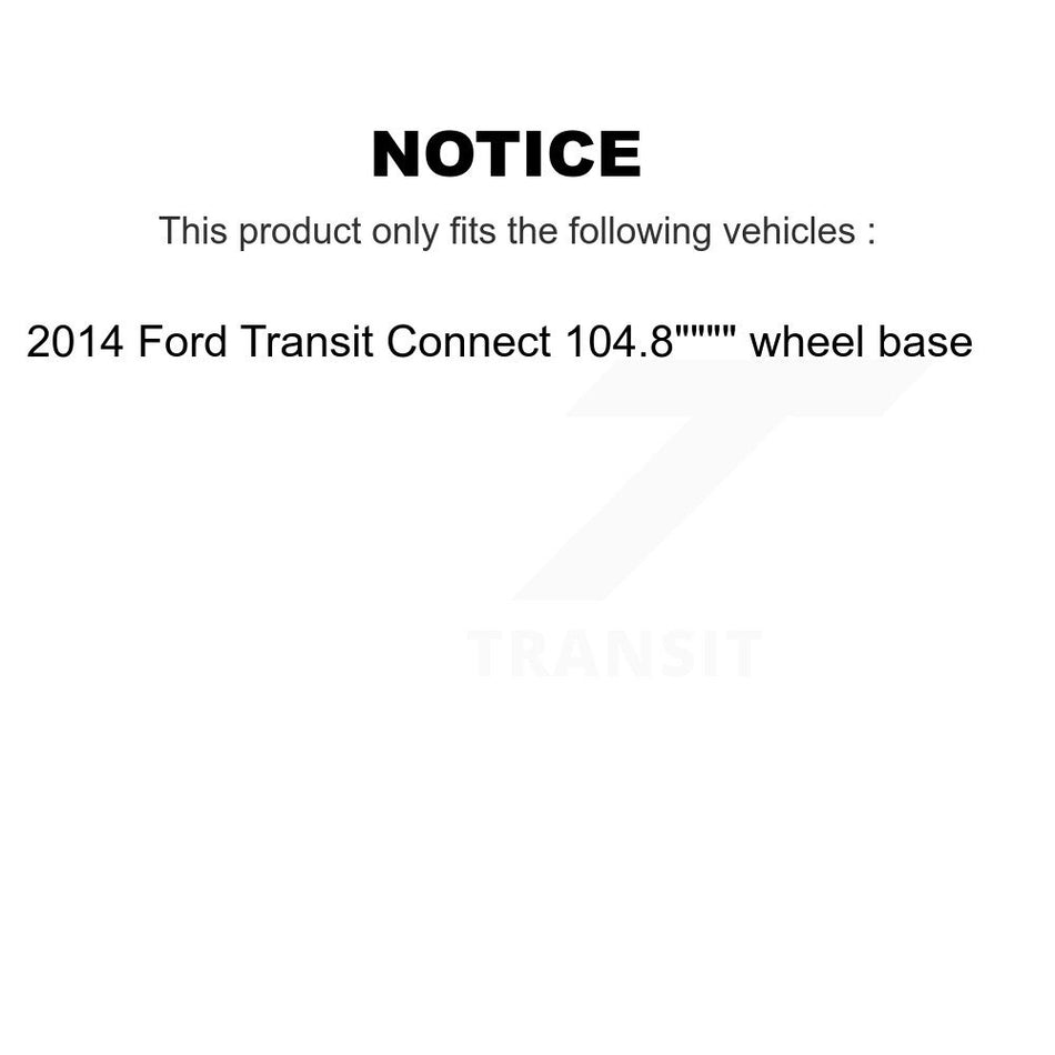 Front Disc Brake Rotors And Ceramic Pads Kit For 2014 Ford Connect 104.8" wheel base K8C-100063