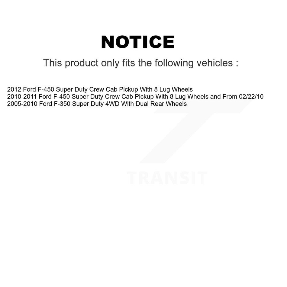 Front Disc Brake Rotors And Ceramic Pads Kit For Ford F-350 Super Duty F-450 K8C-100101