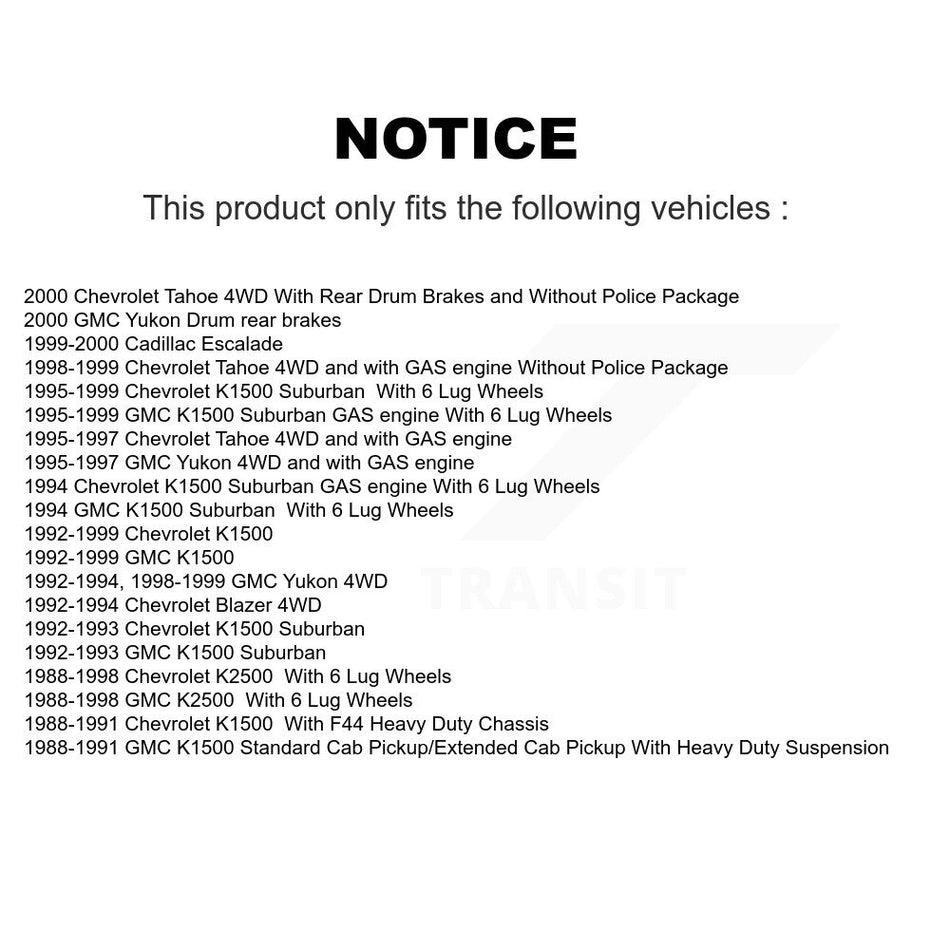 Front Disc Brake Rotors And Ceramic Pads Kit For Chevrolet K1500 GMC Tahoe K2500 Suburban Yukon Cadillac Escalade Blazer K8C-100249