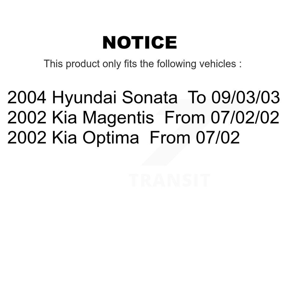 Front Disc Brake Rotors And Ceramic Pads Kit For Hyundai Sonata Kia Optima Magentis K8C-100261