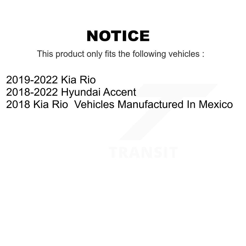 Front Disc Brake Rotors And Ceramic Pads Kit For Kia Rio Hyundai Accent K8C-100281