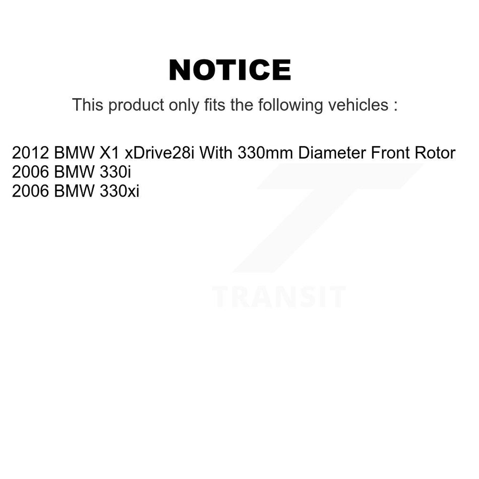 Front Disc Brake Rotors And Ceramic Pads Kit For BMW 330i 330xi X1 K8C-100503