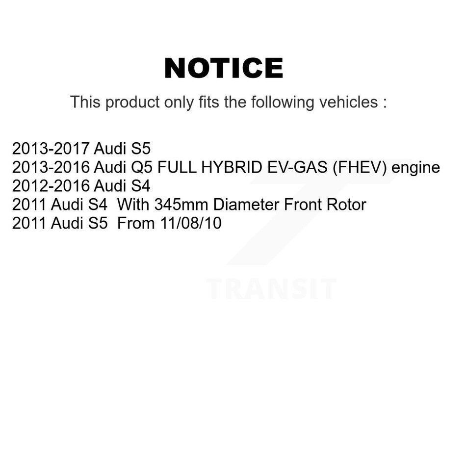 Front Rear Disc Brake Rotors And Ceramic Pads Kit For Audi Q5 S5 K8C-101055