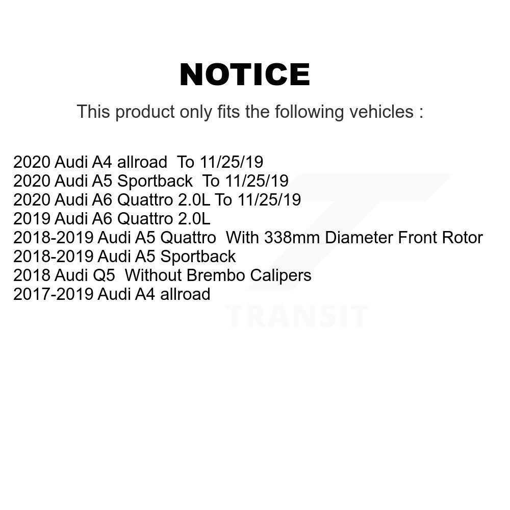 Front Rear Brake Rotor And Ceramic Pad Kit For Audi Q5 A5 Sportback A4 allroad Quattro A6 K8C-101240