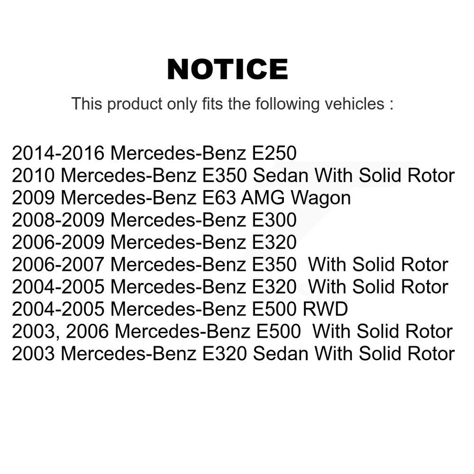 Rear Disc Brake Rotors And Ceramic Pads Kit For Mercedes-Benz E320 E350 E500 E250 E63 AMG E300 K8C-101761