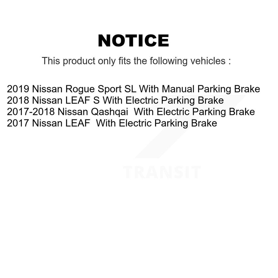 Rear Disc Brake Rotors And Ceramic Pads Kit For Nissan Rogue Sport LEAF Qashqai K8C-101772