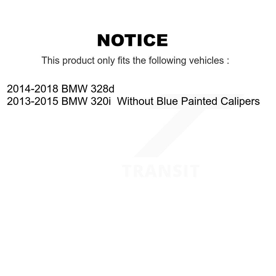 Rear Disc Brake Rotors And Ceramic Pads Kit For BMW 328i 320i 428i 228i 230i 328d xDrive K8C-101778