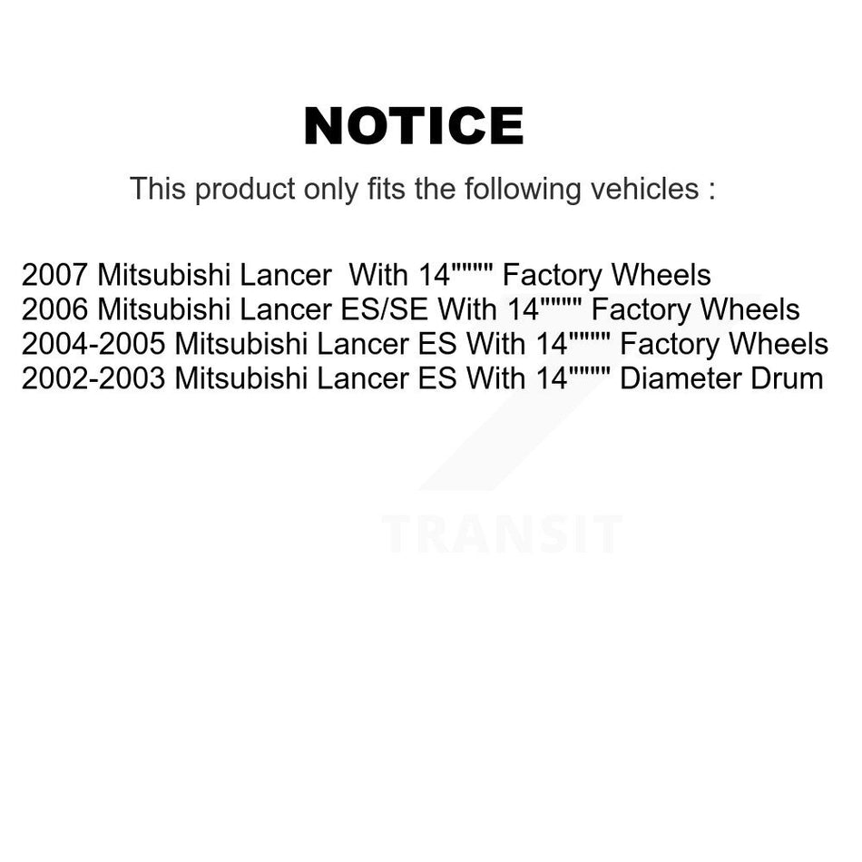 Front Rear Disc Brake Rotors Ceramic Pads And Drum Kit For Mitsubishi Lancer K8C-102582