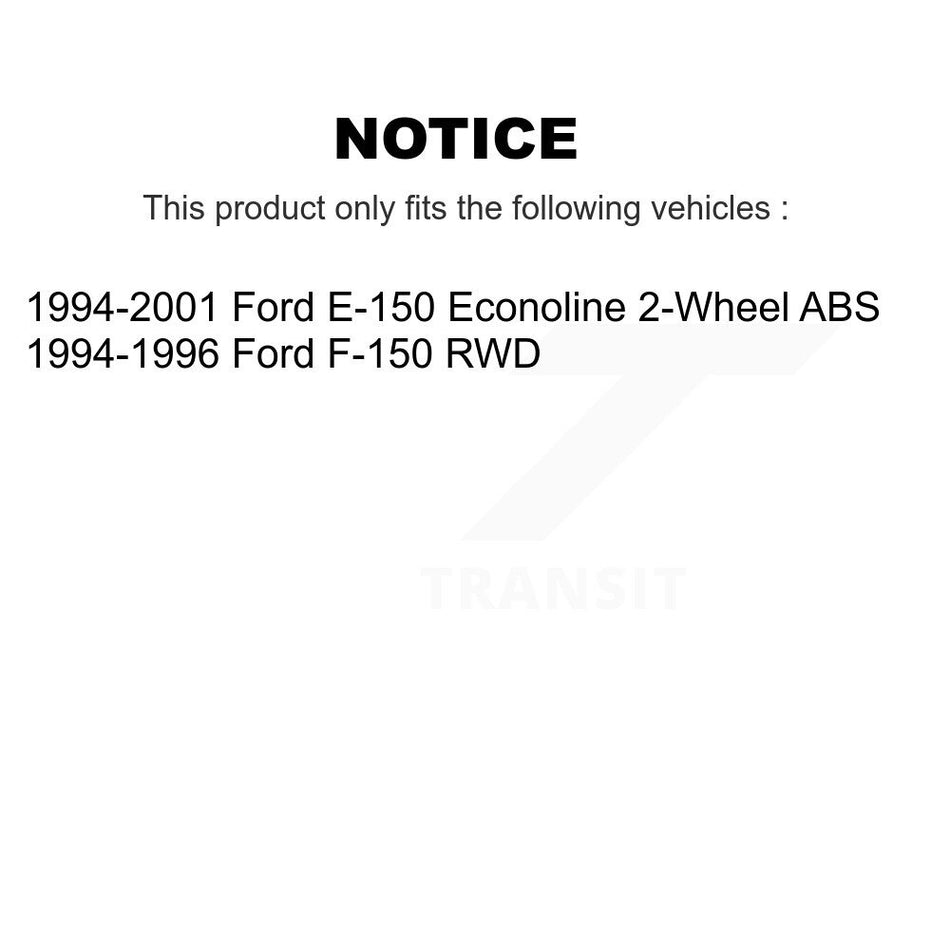 Front Disc Brake Rotors Hub Assembly And Ceramic Pads Kit For Ford F-150 E-150 Econoline K8C-102686