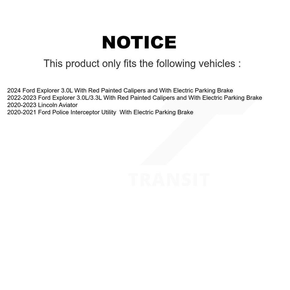 Rear Brake Rotor And Ceramic Pad Kit For Ford Explorer Lincoln Aviator Police Interceptor K8C-103048