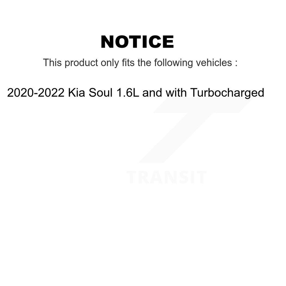 Front Rear Disc Brake Rotor Ceramic Pad Kit For 2020-2022 Kia Soul 1.6L with Turbocharged K8C-103172