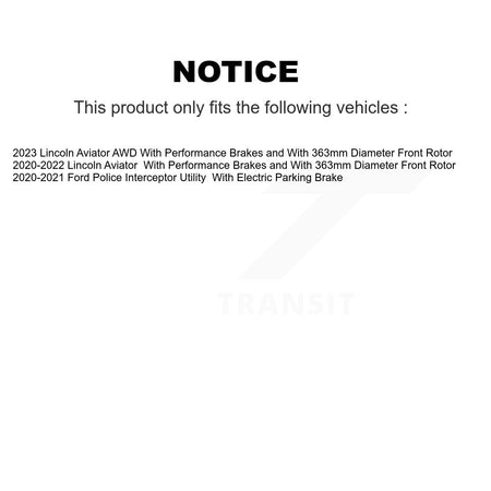Front Rear Disc Brake Rotor & Ceramic Pad Kit For Lincoln Aviator Ford Police Interceptor K8C-103438