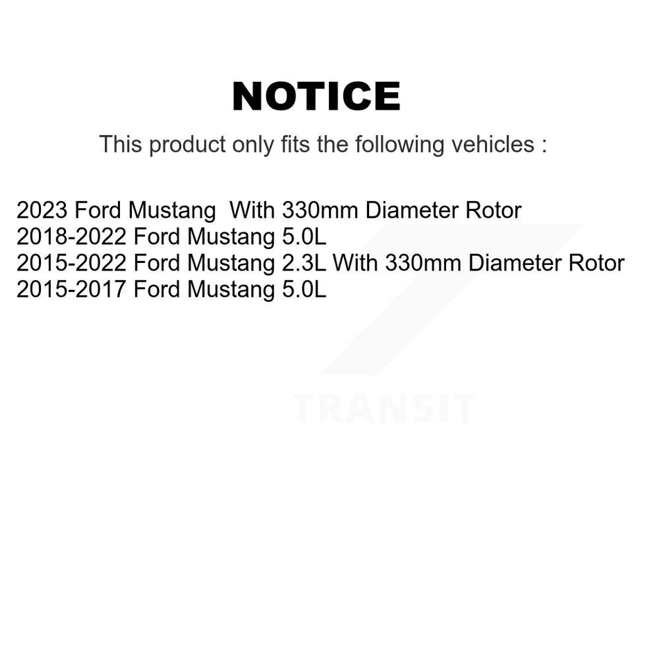 Rear Disc Brake Rotors And Ceramic Pads Kit For Ford Mustang K8C-103530