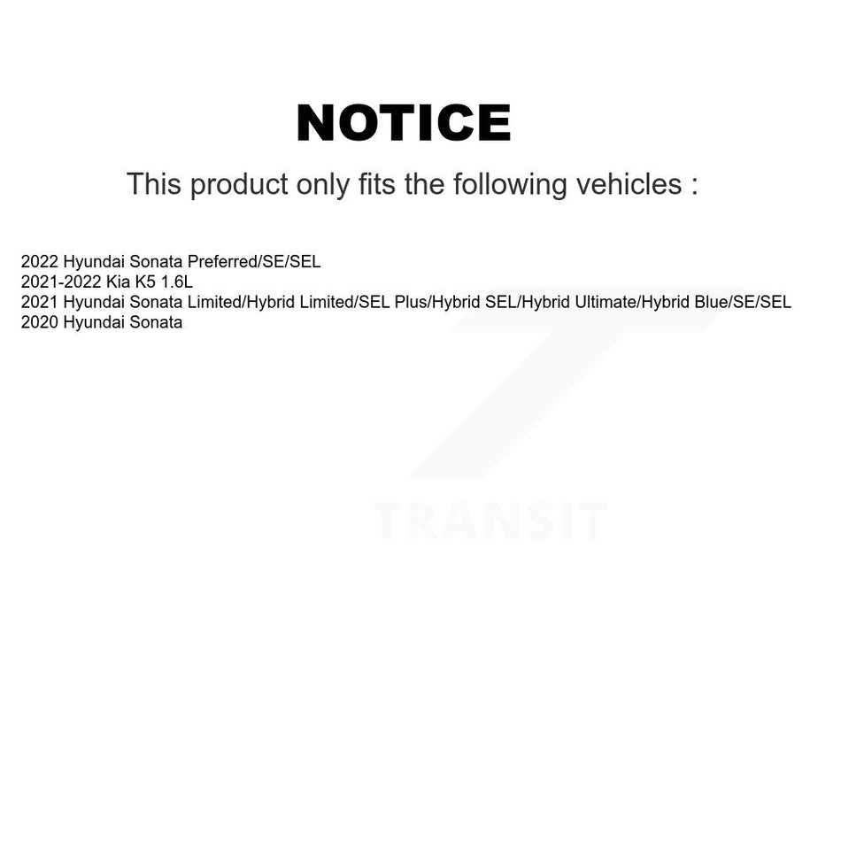 Rear Disc Brake Rotors And Ceramic Pads Kit For Hyundai Sonata Kia Niro EV K5 K8C-103539