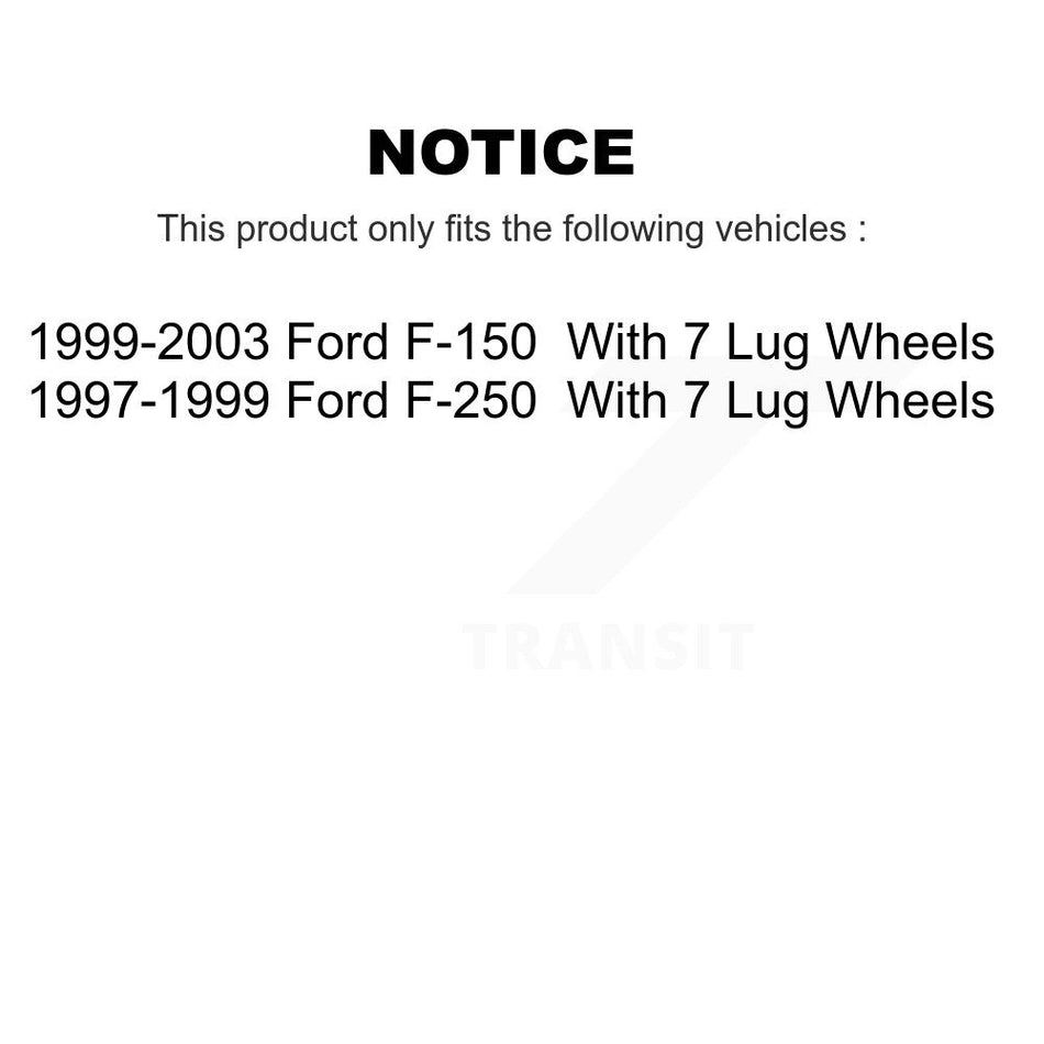 Rear Disc Rotors Ceramic Pads & Parking Shoes Kit For Ford F-150 F-250 With 7 Lug Wheels K8C-104031
