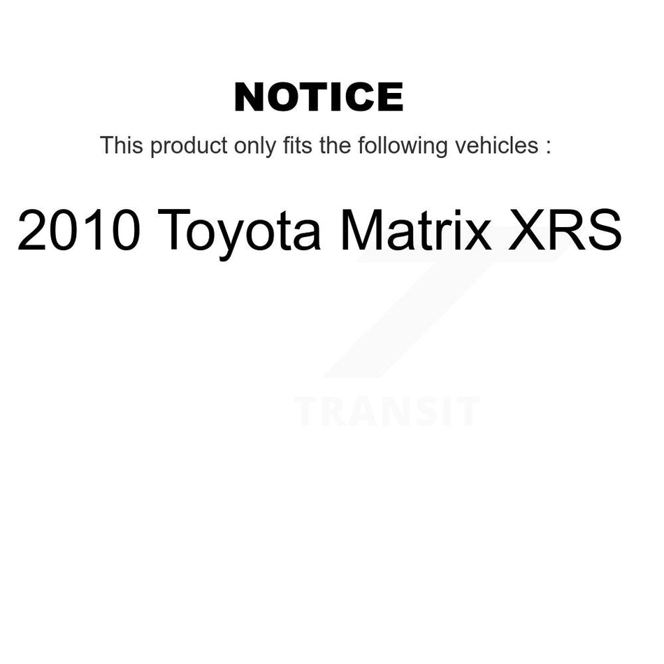 Rear Disc Rotors Ceramic Pads And Parking Brake Shoes Kit For 2010 Toyota Matrix XRS K8C-104056