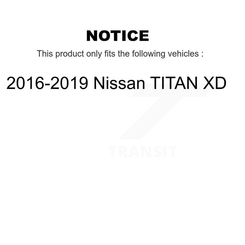Rear Disc Rotors Ceramic Pads And Parking Brake Shoes Kit For 2016-2019 Nissan TITAN XD K8C-104182
