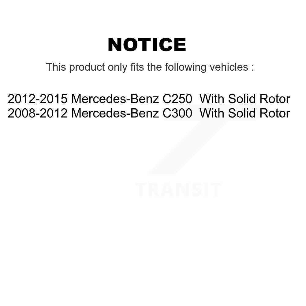 Rear Disc Rotors Ceramic Pads Parking Shoes And Hardware Kit For Mercedes-Benz C300 C250 K8C-104273
