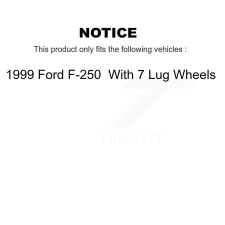 Rear Disc Rotors Ceramic Pads Parking Shoes Hardware Kit For Ford F-250 With 7 Lug Wheels K8C-104400