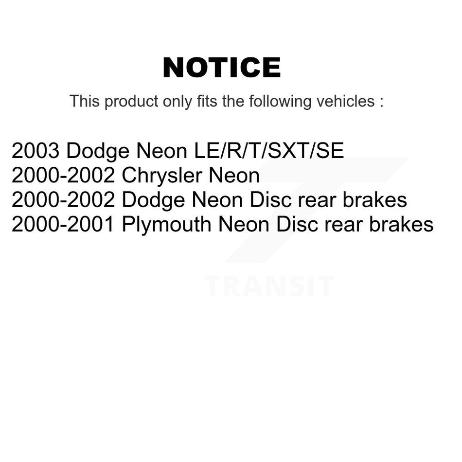 Front Rear Disc Brake Rotors And Ceramic Pads Kit For Neon Chrysler Dodge Plymouth K8C-104566