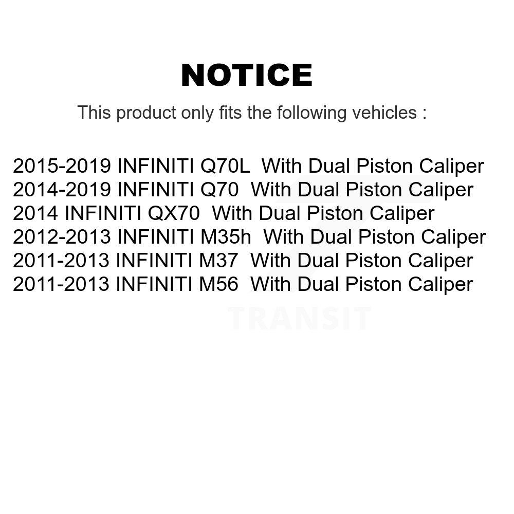 Front Rear Disc Brake Rotors And Ceramic Pads Kit For INFINITI M37 QX70 Q70 Q70L M56 M35h K8C-104608