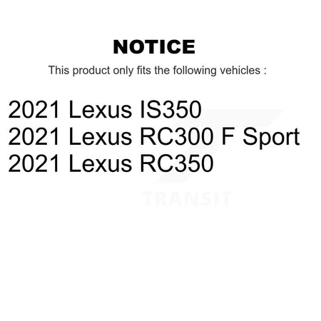 Rear Disc Brake Rotors And Ceramic Pads Kit For 2021 Lexus IS350 RC350 RC300 K8C-104663