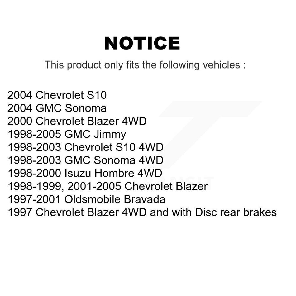 Front Disc Brake Rotors And Semi-Metallic Pads Kit For Chevrolet S10 Blazer GMC Sonoma Jimmy Oldsmobile Bravada Isuzu Hombre K8F-100017