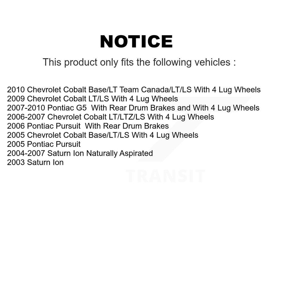 Front Disc Brake Rotors And Semi-Metallic Pads Kit For Chevrolet Cobalt Saturn Ion Pontiac G5 Pursuit K8F-100034