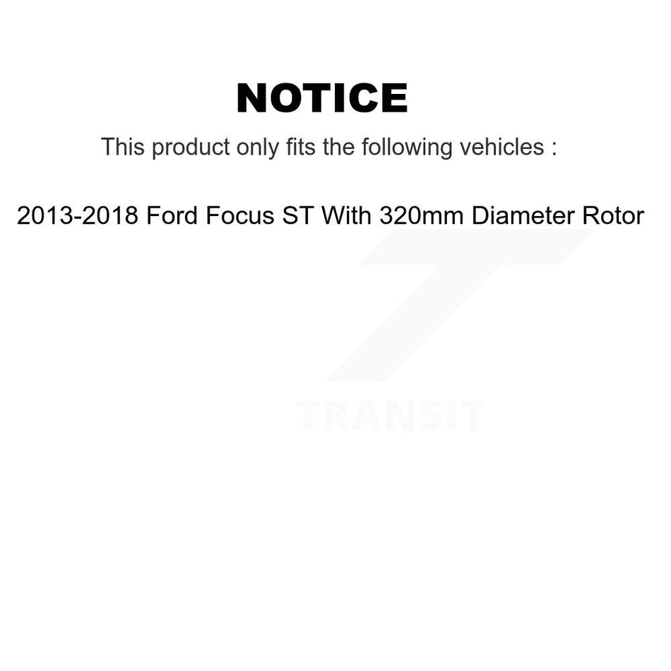 Front Disc Brake Rotors And Semi-Metallic Pads Kit For Ford Focus ST K8F-100495