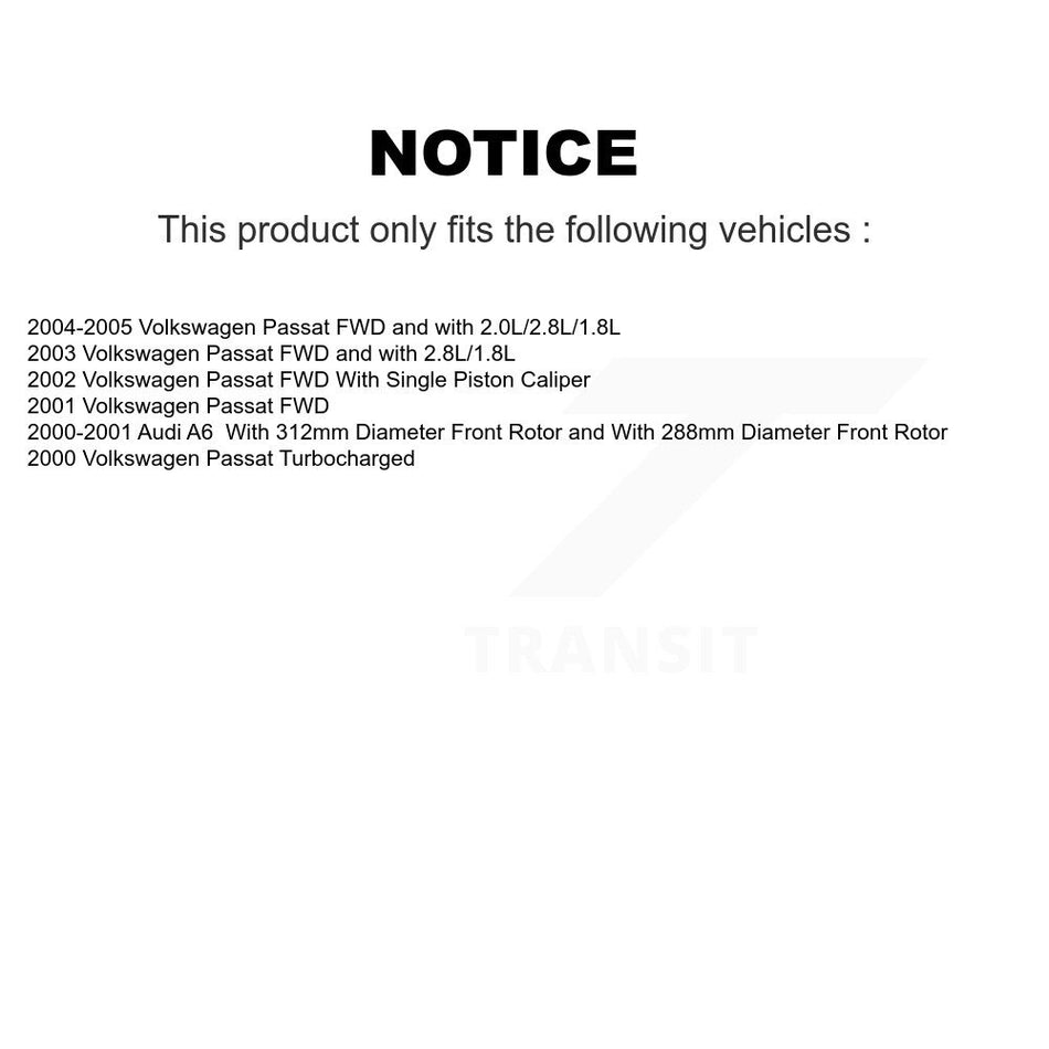 Front Rear Disc Brake Rotors And Semi-Metallic Pads Kit For Volkswagen Passat K8F-101026