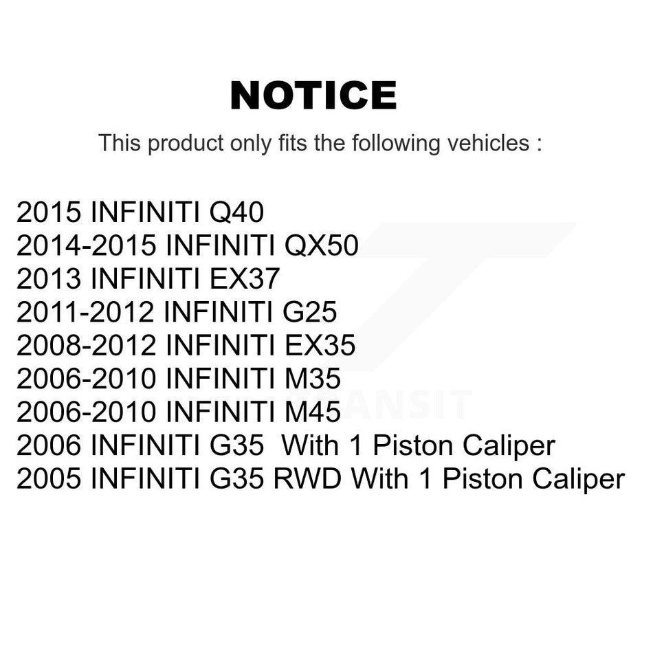 Front Rear Disc Brake Rotors And Semi-Metallic Pads Kit For INFINITI G37 G35 M35 Nissan 350Z EX35 370Z G25 M45 Q40 QX50 EX37 K8F-101188