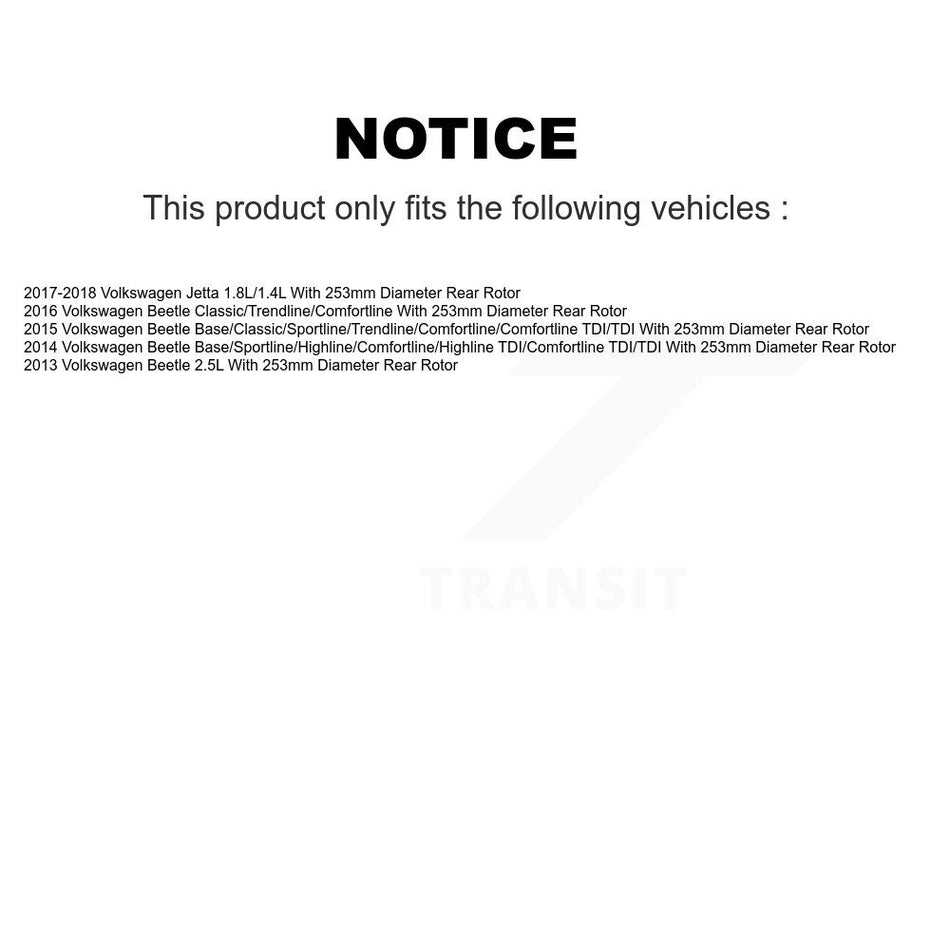 Front Rear Disc Brake Rotors And Semi-Metallic Pads Kit For Volkswagen Jetta Beetle K8F-101240