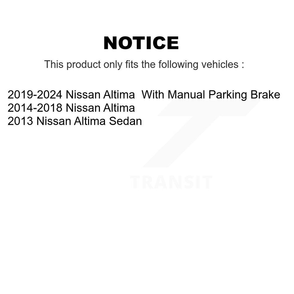 Front Rear Disc Brake Rotors And Semi-Metallic Pads Kit For Nissan Altima K8F-101477