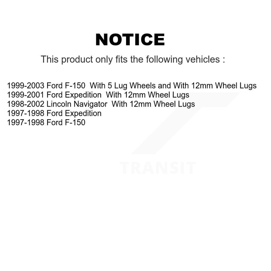 Rear Disc Brake Rotors And Semi-Metallic Pads Kit For Ford F-150 Expedition Lincoln Navigator K8F-101578