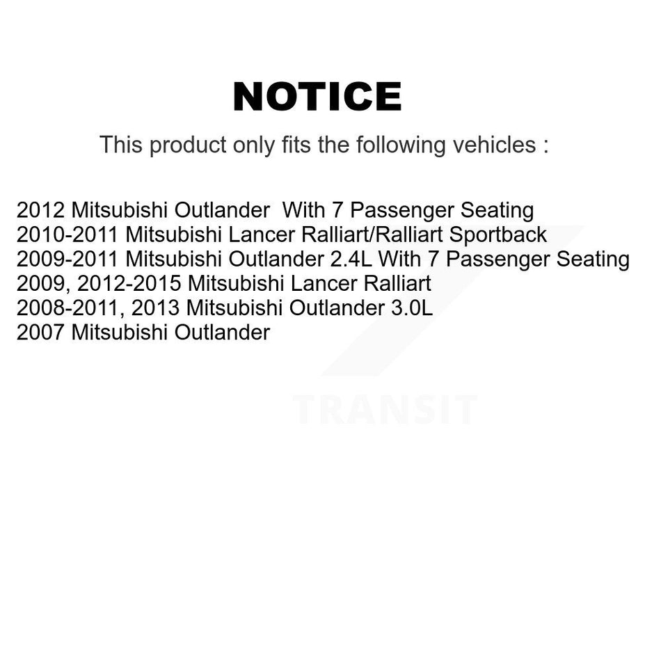 Rear Disc Brake Rotors And Semi-Metallic Pads Kit For Mitsubishi Lancer Outlander K8F-101862