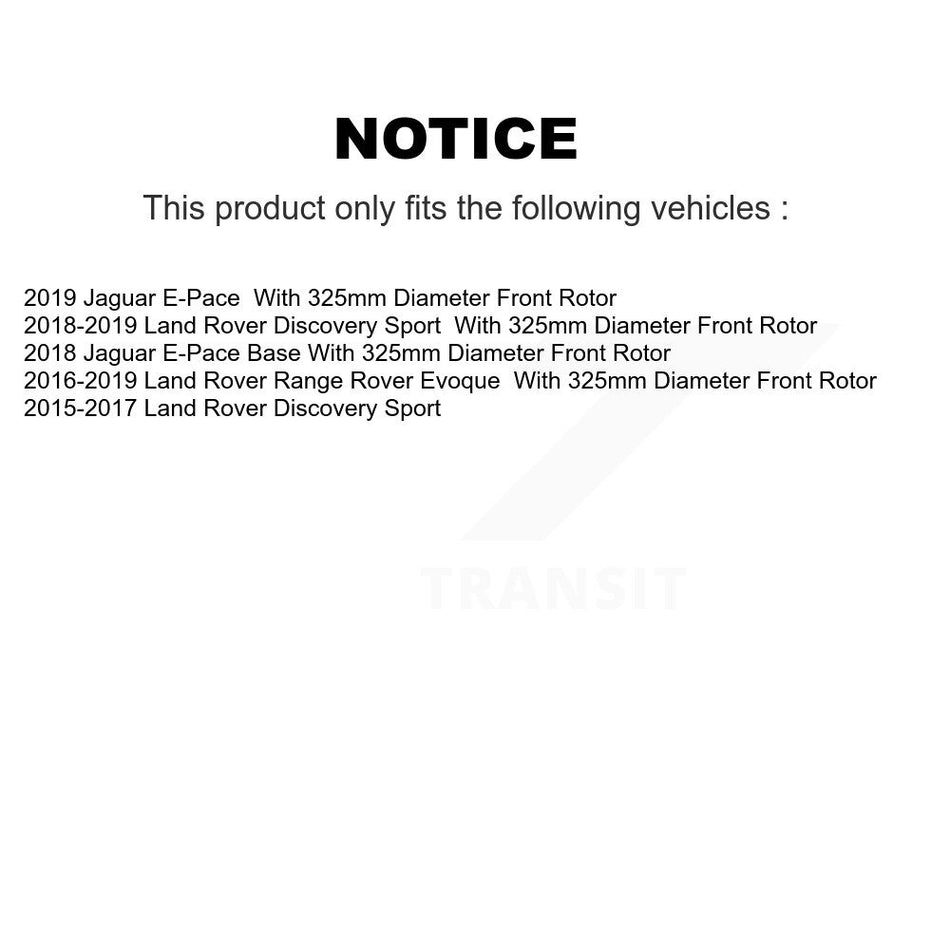 Front Disc Brake Rotors And Semi-Metallic Pads Kit For Land Rover Discovery Sport Range Evoque Jaguar E-Pace K8F-102690