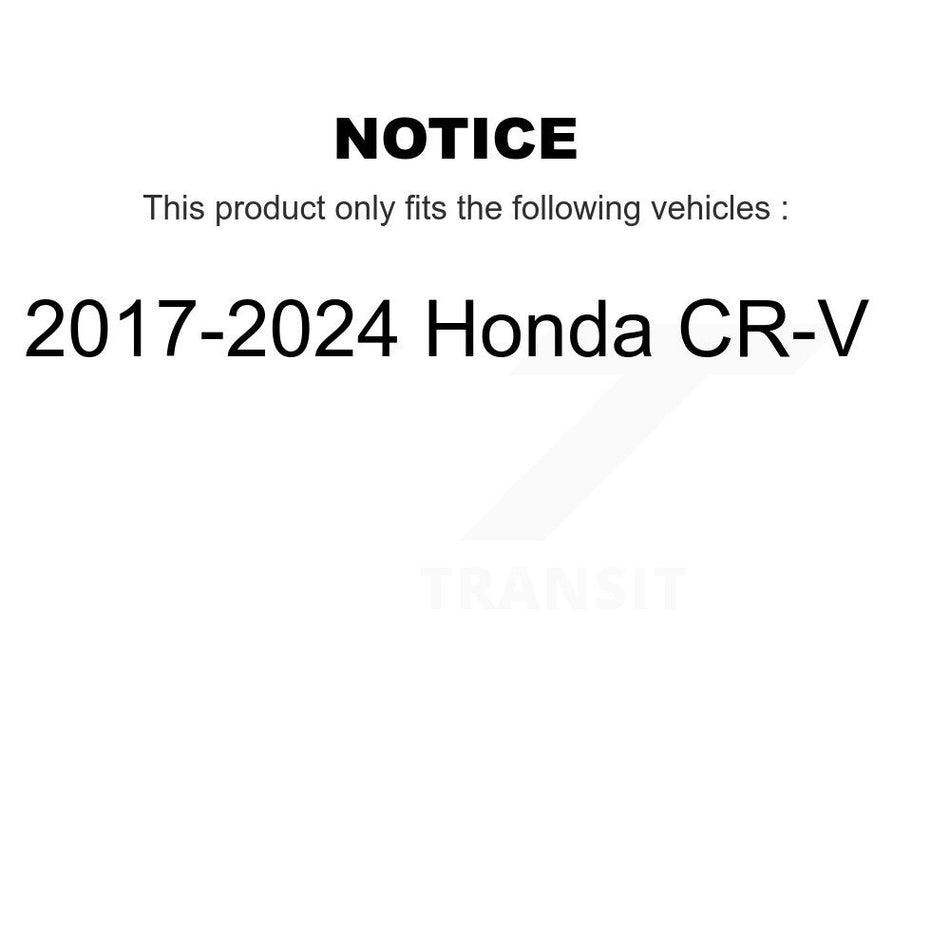 Rear Disc Brake Rotors And Semi-Metallic Pads Kit For 2017-2022 Honda CR-V K8F-102812