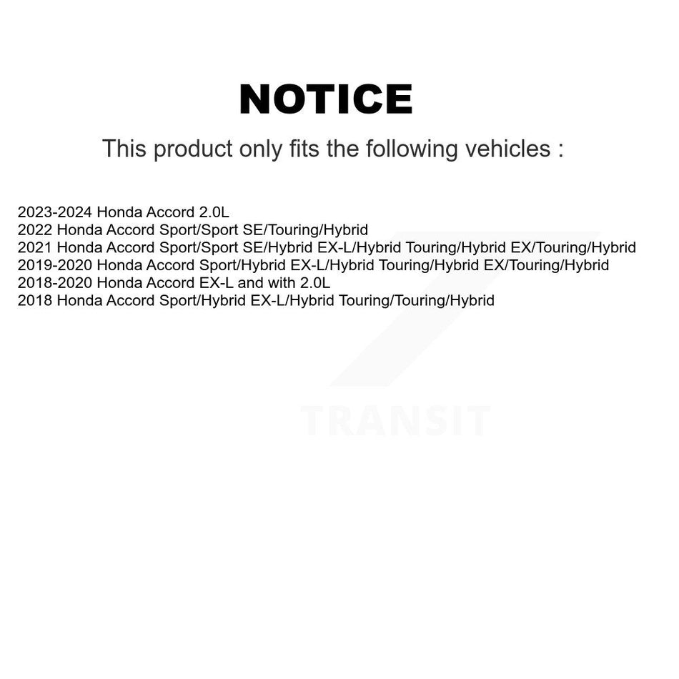 Front Rear Disc Brake Rotors And Semi-Metallic Pads Kit For Honda Accord K8F-102876