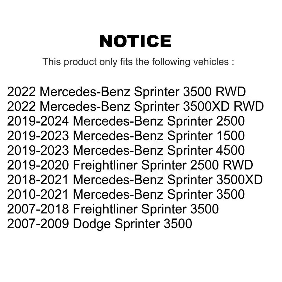 Front Brake Rotor & Semi-Metallic Pad Kit For Mercedes-Benz Sprinter 2500 3500 Dodge 4500 K8F-103053