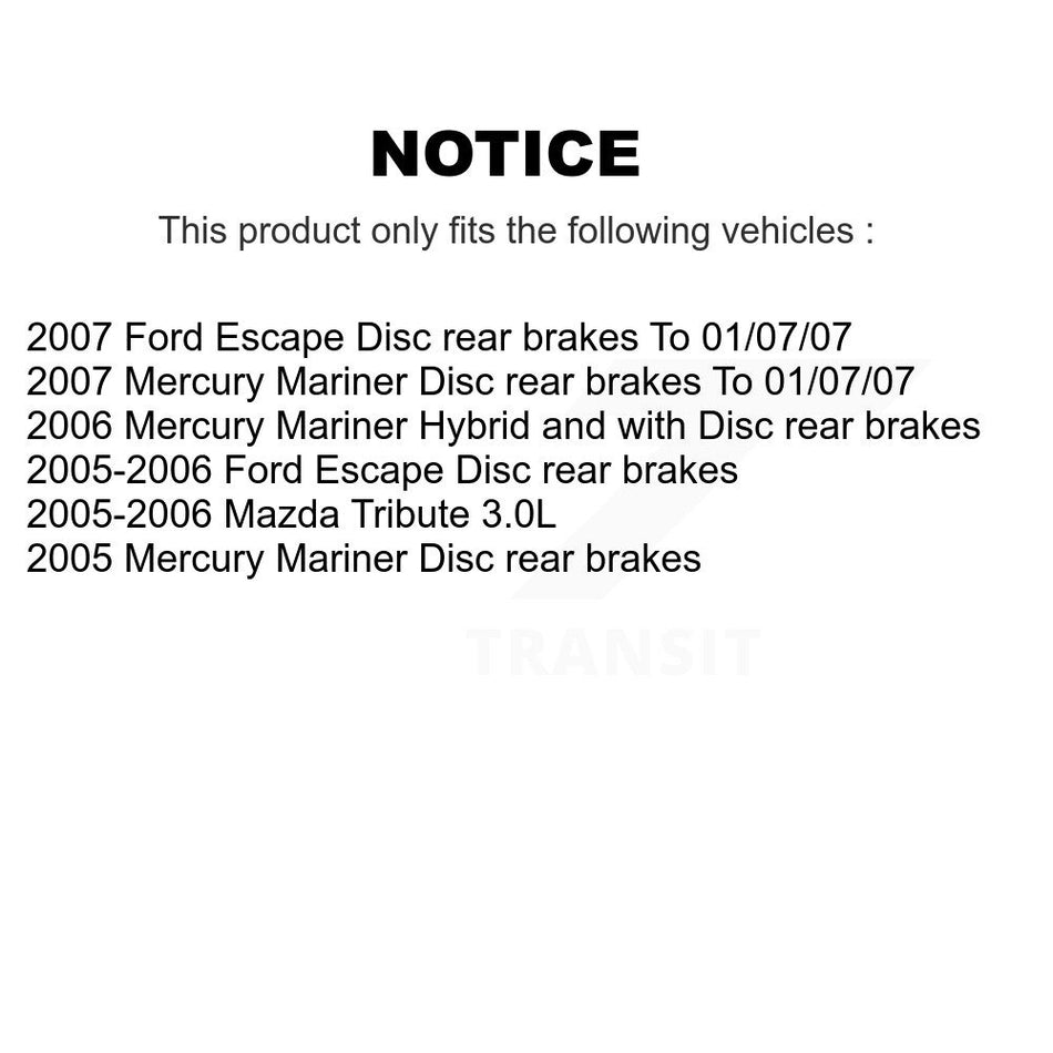 Front Rear Disc Brake Rotors Semi-Metallic Pads And Drum Kit For Ford Escape Mercury Mariner Mazda Tribute K8F-103216
