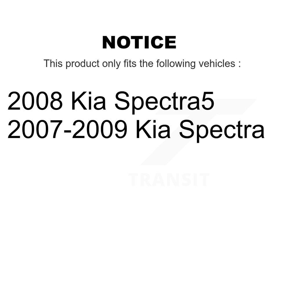 Front Rear Disc Brake Rotors Semi-Metallic Pads And Drum Kit For 2007-2009 Kia Spectra K8F-103240