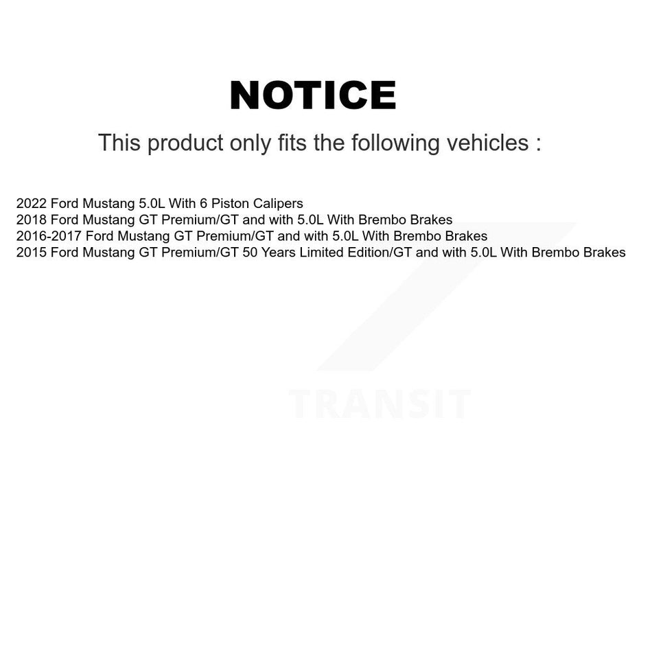 Front Rear Disc Brake Rotors And Semi-Metallic Pads Kit For Ford Mustang With Brembo Brakes K8F-103469