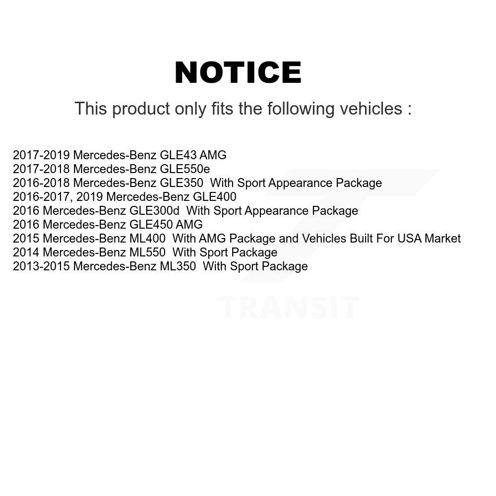 Rear Brake Rotors & Semi-Metallic Pad Kit For Mercedes-Benz ML350 GLE400 GLE350 GLE43 AMG K8F-103536