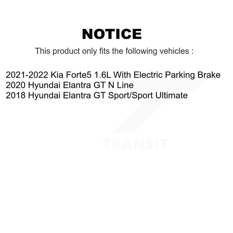 Front Rear Disc Brake Rotors And Semi-Metallic Pads Kit For Hyundai Elantra GT Kia Forte5 K8F-103867