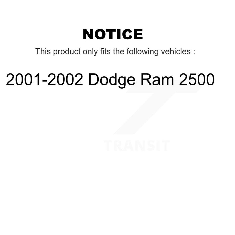 Front Rear Disc Brake Rotors And Semi-Metallic Pads Kit For 2001-2002 Dodge Ram 2500 K8F-103912
