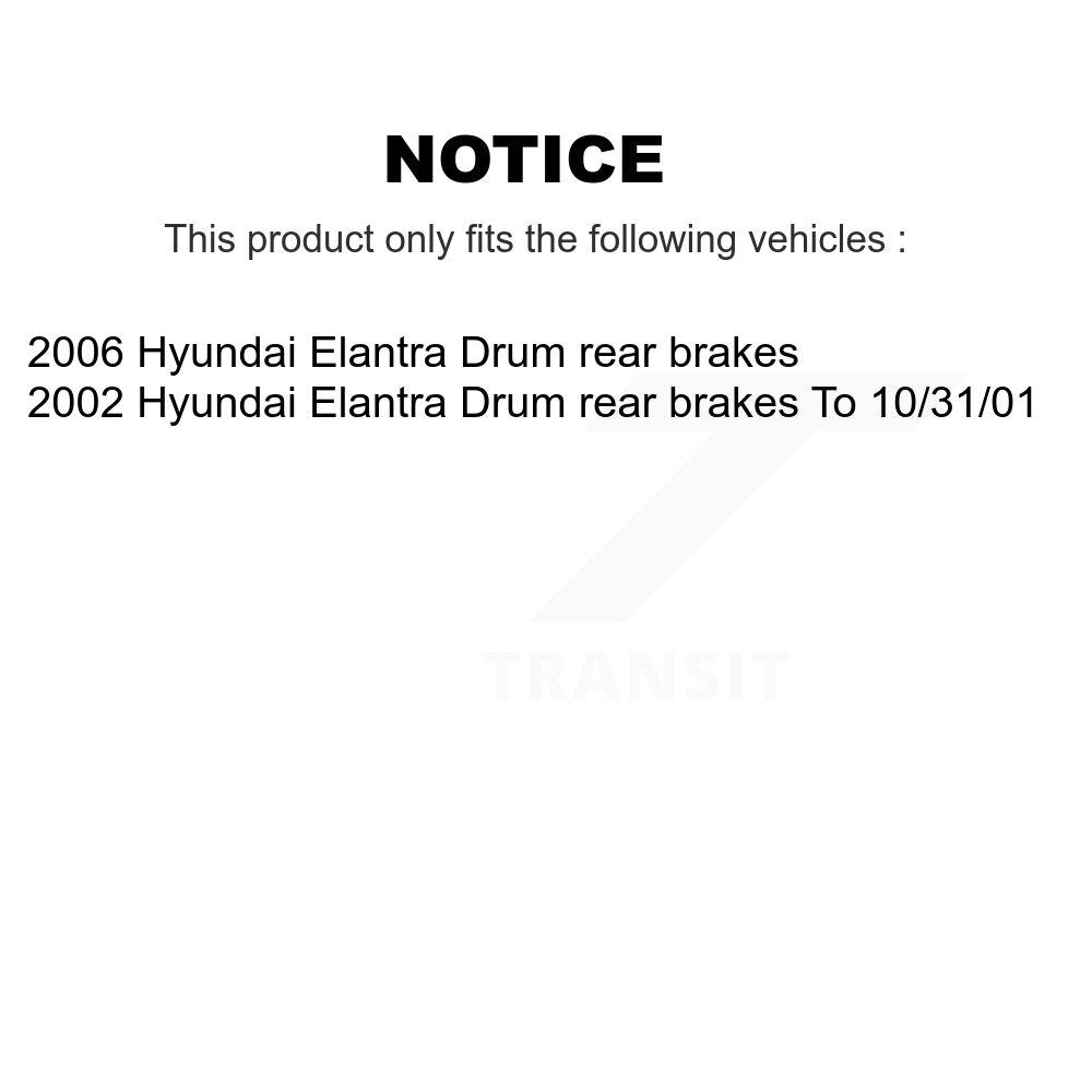Front Rear Disc Brake Rotors Semi-Metallic Pads And Drum Kit (9Pc) For Hyundai Elantra K8F-103916