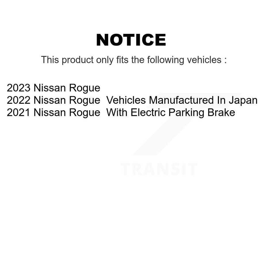 Rear Disc Brake Rotors And Semi-Metallic Pads Kit For Nissan Rogue K8F-103945