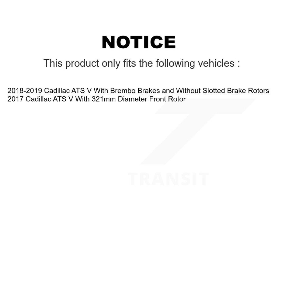 Front Rear Disc Brake Rotors And Semi-Metallic Pads Kit For Cadillac ATS V K8F-104020